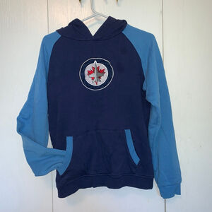 Winnipeg Jets hockey Hoodie Size M Blue